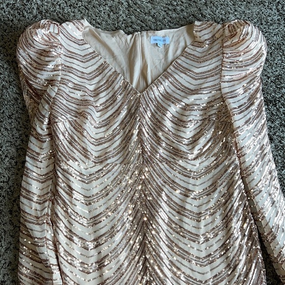 Faeriesty V-Neck Long Sleeve Sequin Cocktail Evening Holiday Dress Size 4XL - Picture 6 of 15